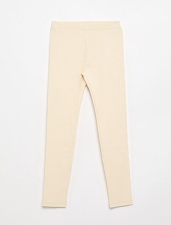 Legging comprido canelado liso