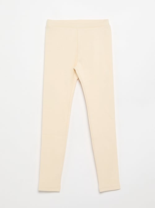 Legging comprido canelado liso - Kiabi
