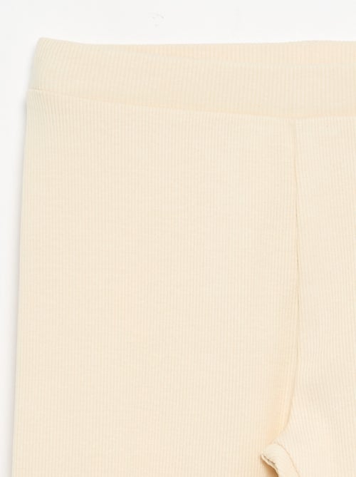 Legging comprido canelado liso - Kiabi