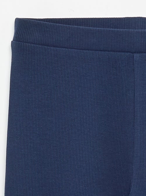 Legging comprido canelado liso - Kiabi