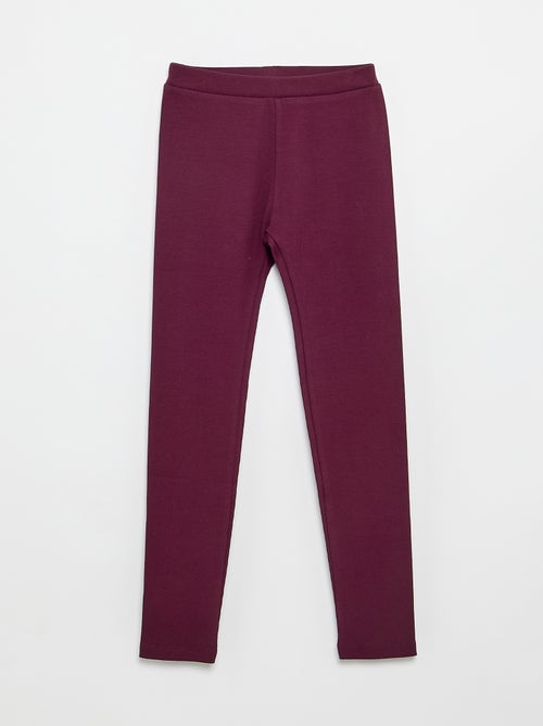 Legging comprido canelado liso - Kiabi