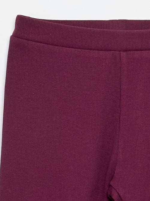 Legging comprido canelado liso - Kiabi