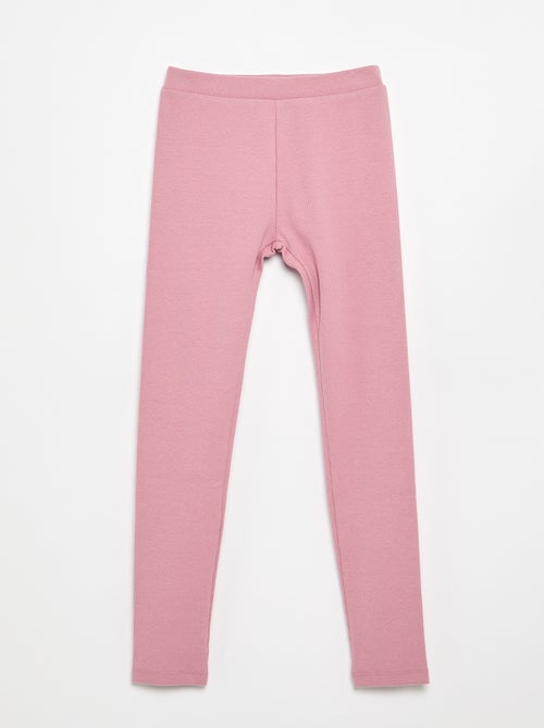 Legging comprido canelado liso - Kiabi