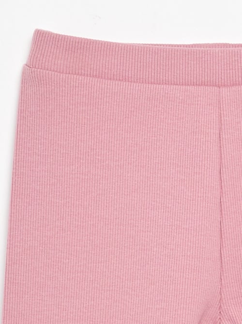 Legging comprido canelado liso - Kiabi
