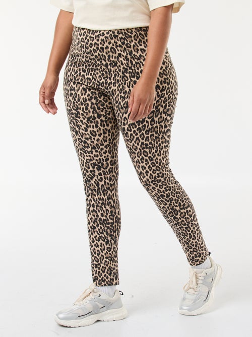Legging comprido com estampado de leopardo - Kiabi