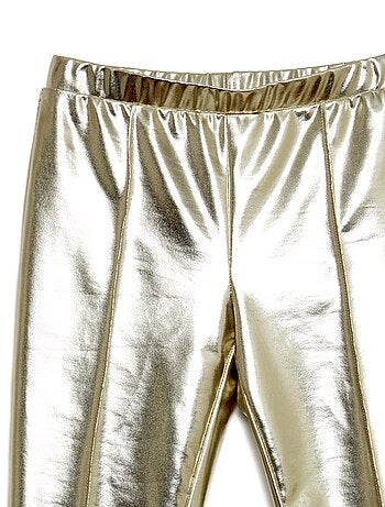 Legging comprido em imitação de couro