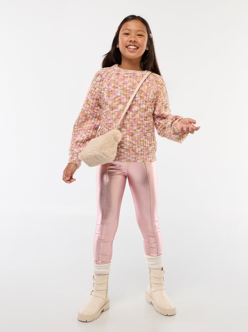 Legging comprido em imitação de couro - Kiabi