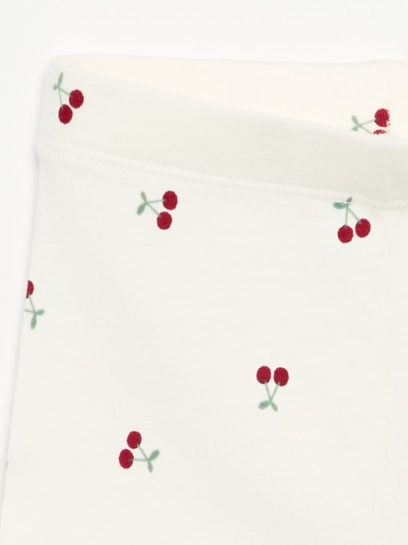 Legging comprido estampado Branco - Kiabi