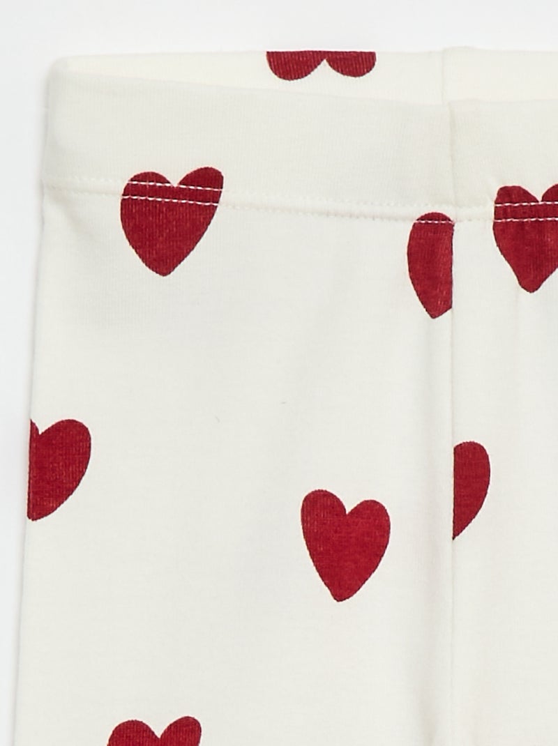 Legging comprido estampado Branco - Kiabi