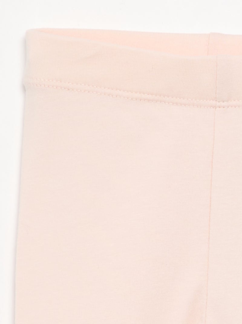 Legging comprido liso Rosa - Kiabi