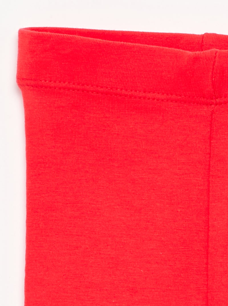 Legging comprido liso Vermelho - Kiabi
