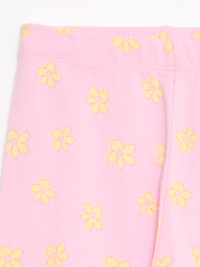 Legging curto estampado Rosa - Kiabi
