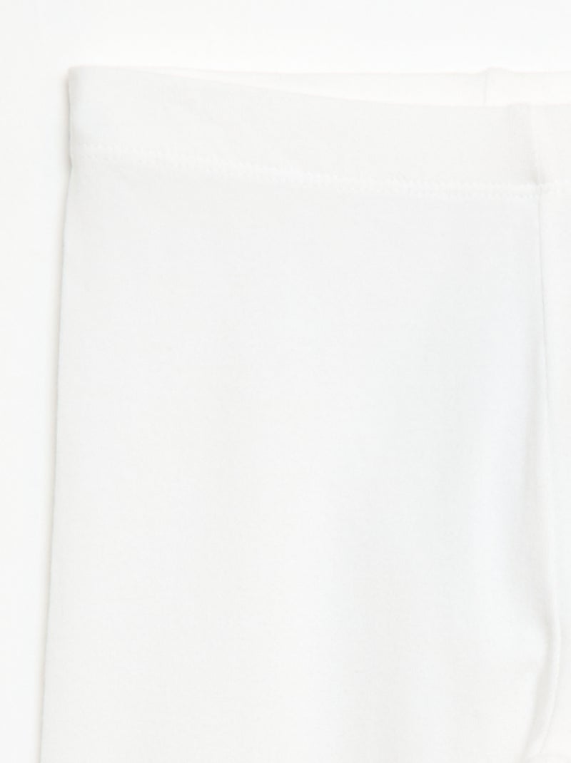Legging curto liso Branco - Kiabi