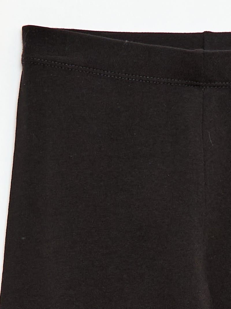 Legging curto liso Preto - Kiabi
