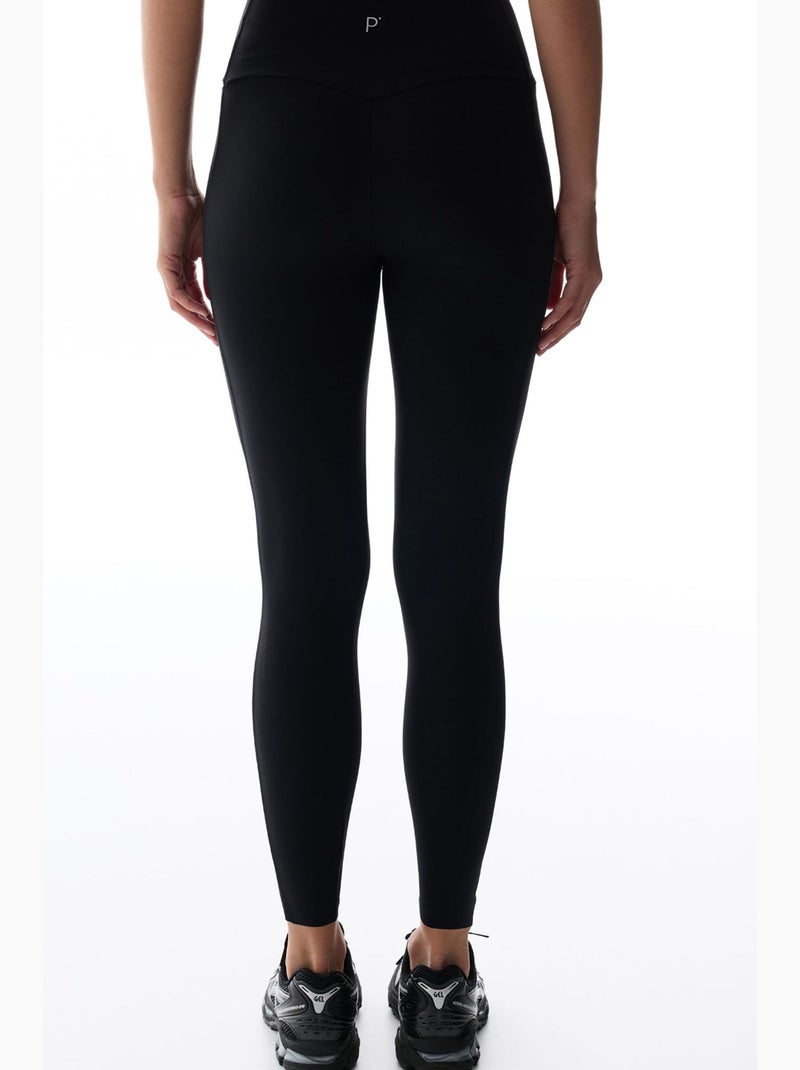 Legging de cintura alta com suporte médio e bolso oculto penti Preto - Kiabi