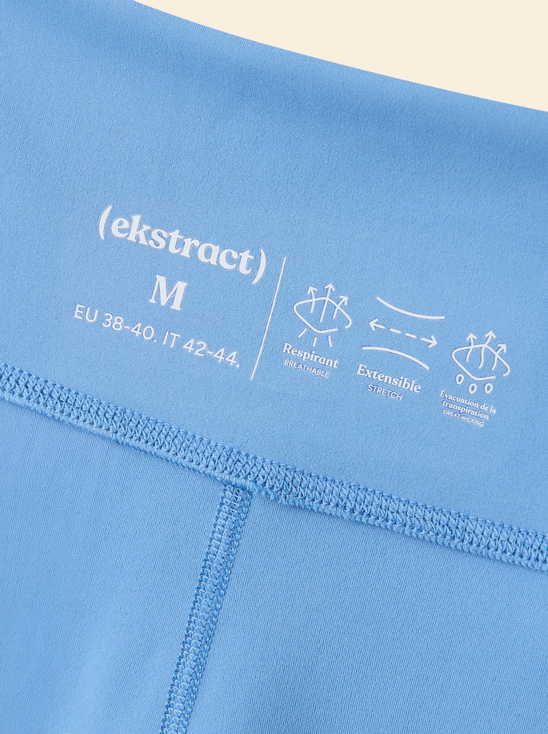 Legging de desporto cintura torcida - (ekstract) Azul - Kiabi