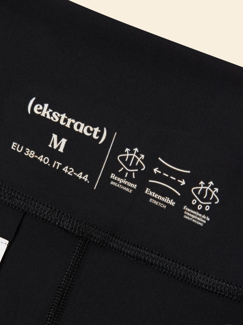 Legging de desporto cintura torcida - (ekstract) Preto - Kiabi