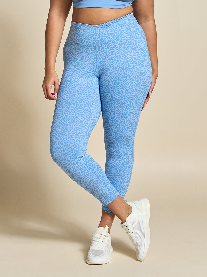 Legging de desporto com estampado de leopardo - (ekstract) Azul - Kiabi