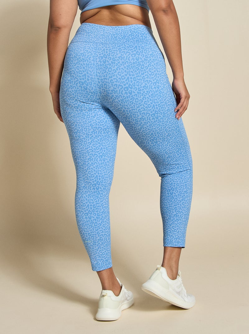 Legging de desporto com estampado de leopardo - (ekstract) Azul - Kiabi