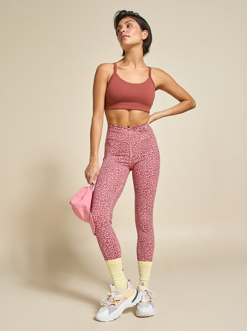 Legging de desporto com estampado de leopardo - (ekstract) Rosa - Kiabi