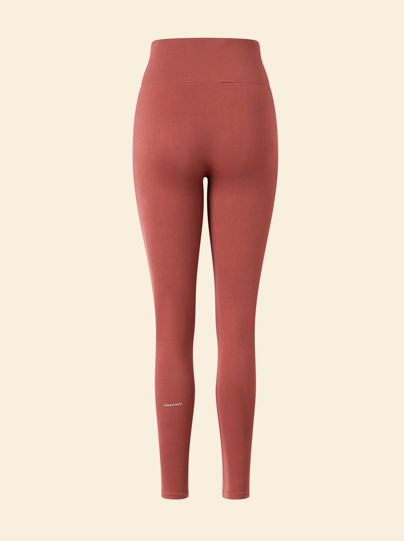 Legging de desporto em rib sem costuras - (ekstract) Castanho - Kiabi