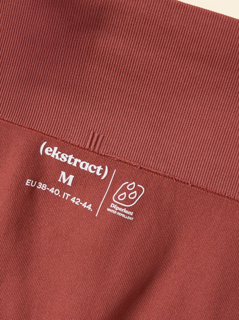 Legging de desporto em rib sem costuras - (ekstract) Castanho - Kiabi