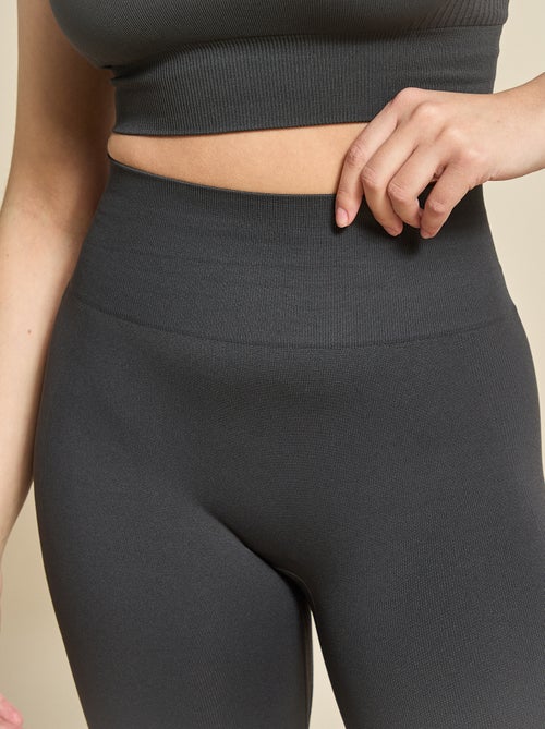 Legging de desporto em rib sem costuras - (ekstract) - Kiabi