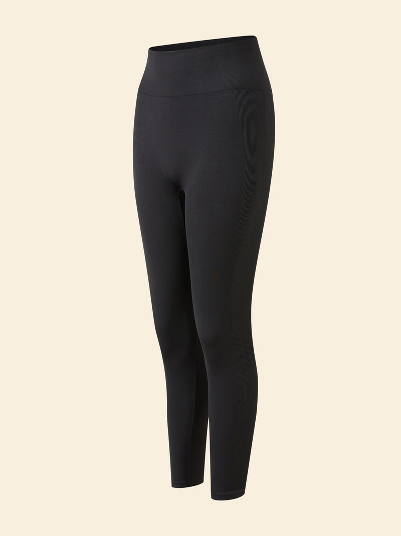 Legging de desporto em rib sem costuras - (ekstract) Preto - Kiabi
