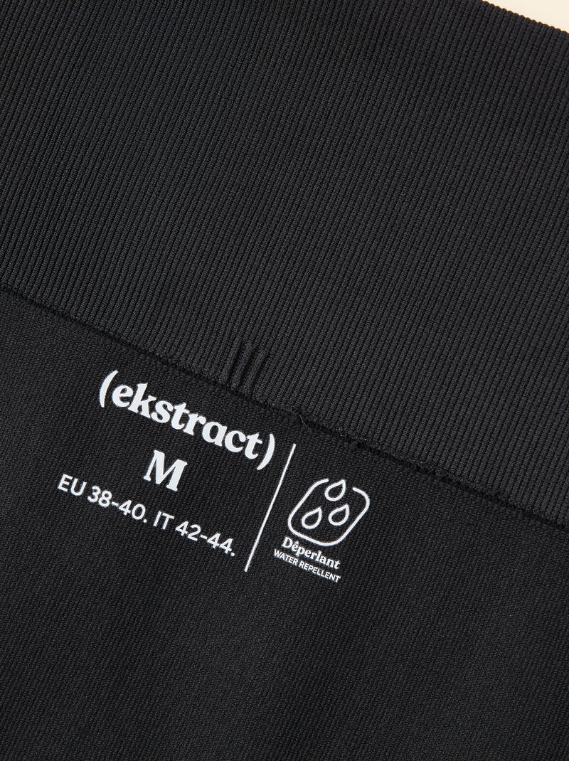 Legging de desporto em rib sem costuras - (ekstract) Preto - Kiabi