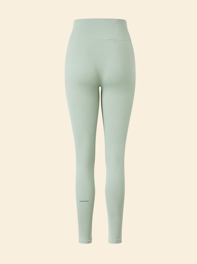 Legging de desporto em rib sem costuras - (ekstract) Verde - Kiabi