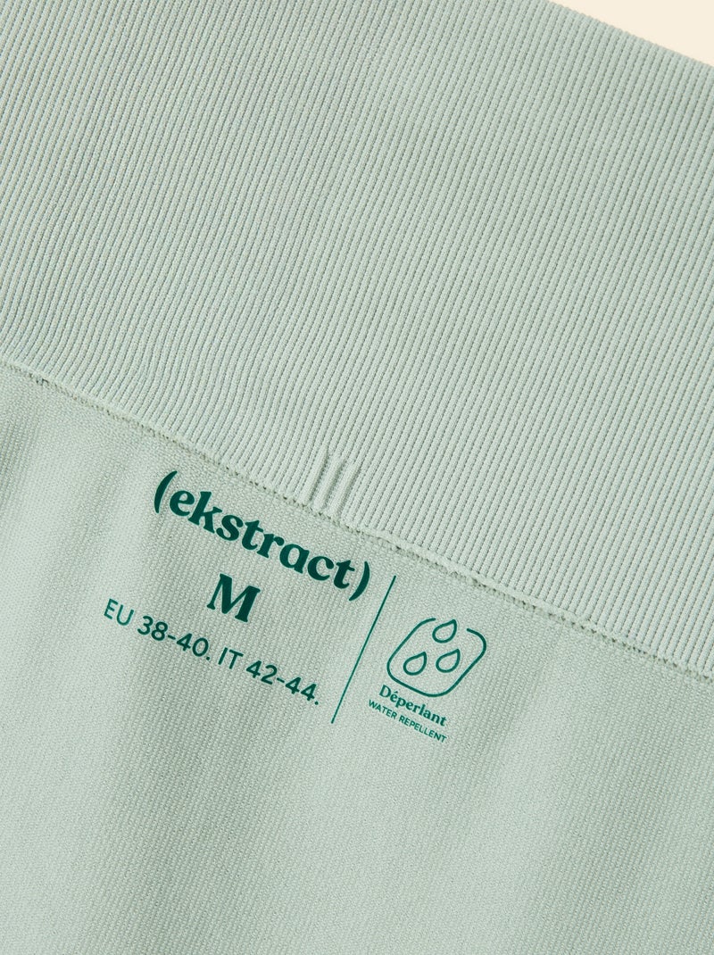 Legging de desporto em rib sem costuras - (ekstract) Verde - Kiabi