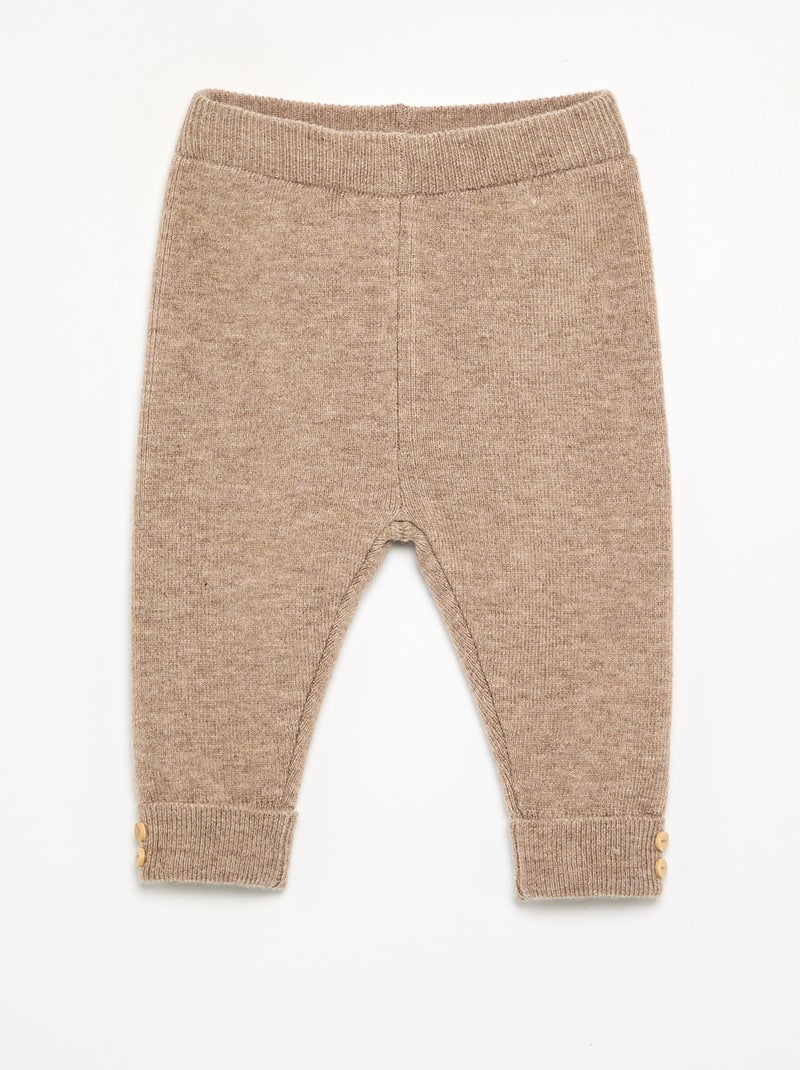 Legging de malha Bege - Kiabi