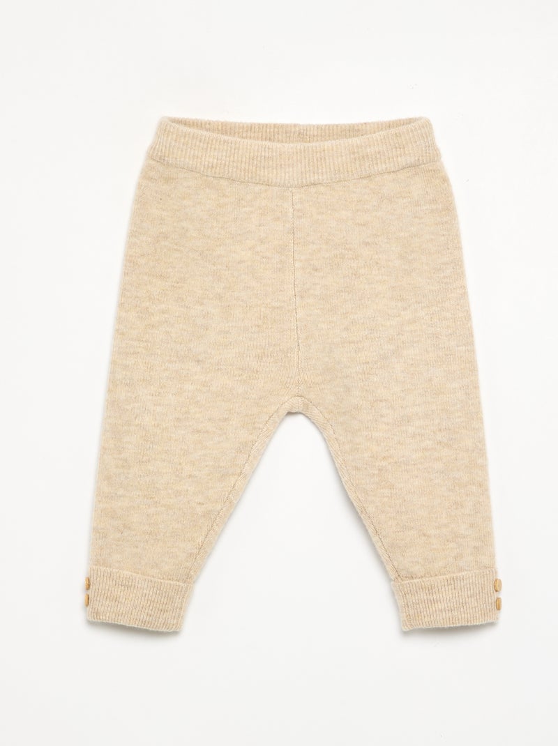 Legging de malha Bege - Kiabi