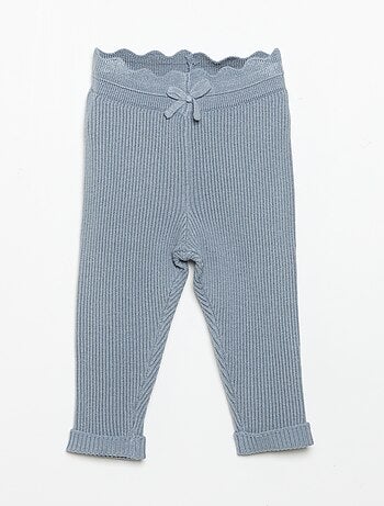 Legging de malha com laço na cintura