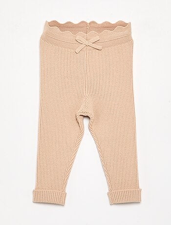 Legging de malha com laço na cintura