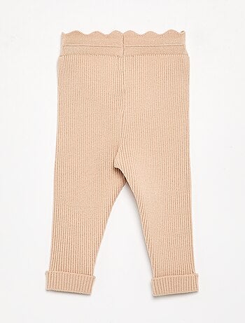 Legging de malha com laço na cintura