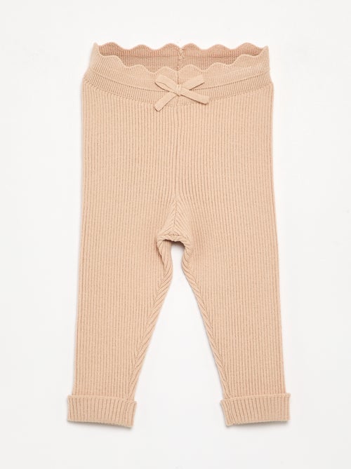 Legging de malha com laço na cintura - Kiabi Legging de malha com laço na cintura - Kiabi