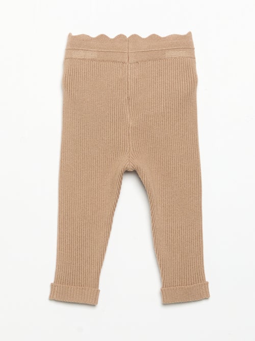 Legging de malha com laço na cintura - Kiabi
