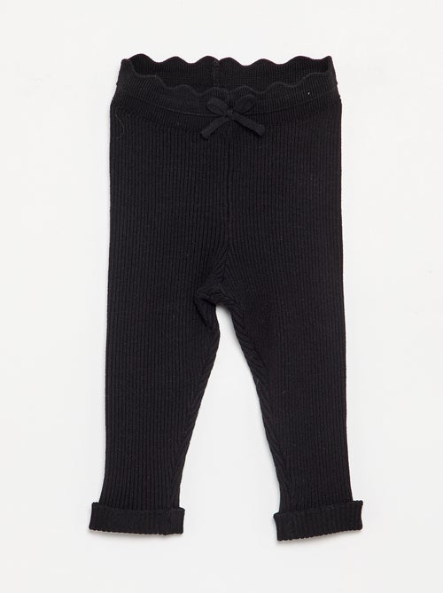 Legging de malha com laço na cintura - Kiabi Legging de malha com laço na cintura - Kiabi