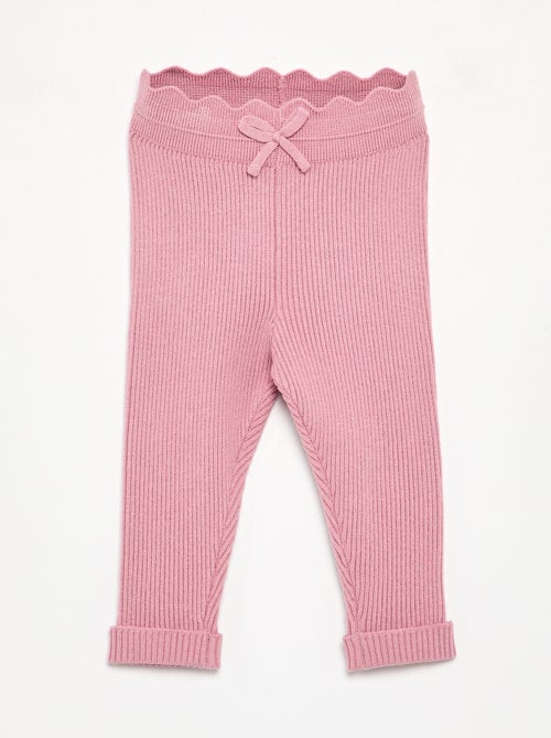 Legging de malha com laço na cintura - Kiabi Legging de malha com laço na cintura - Kiabi