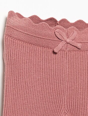 Legging de malha com laço na cintura