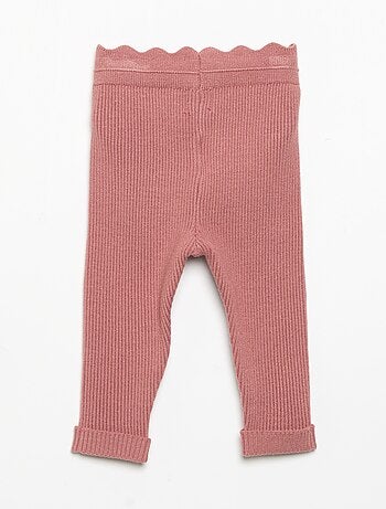 Legging de malha com laço na cintura