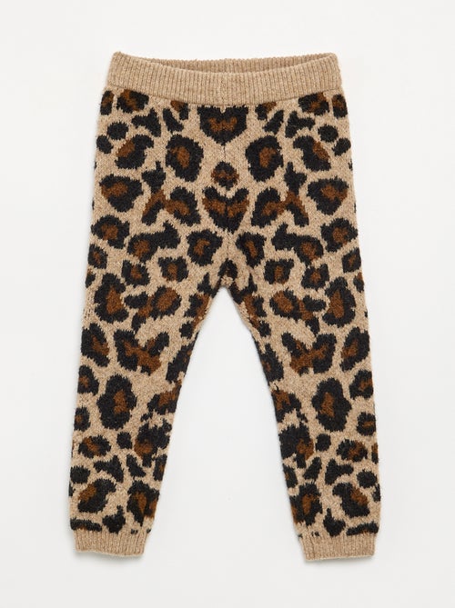 Legging de malha com padrão leopardo - Kiabi