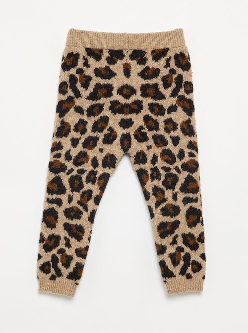 Legging de malha com padrão leopardo - Kiabi