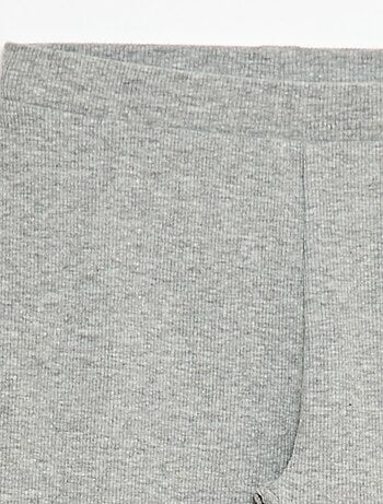 Legging de malha em algodão liso