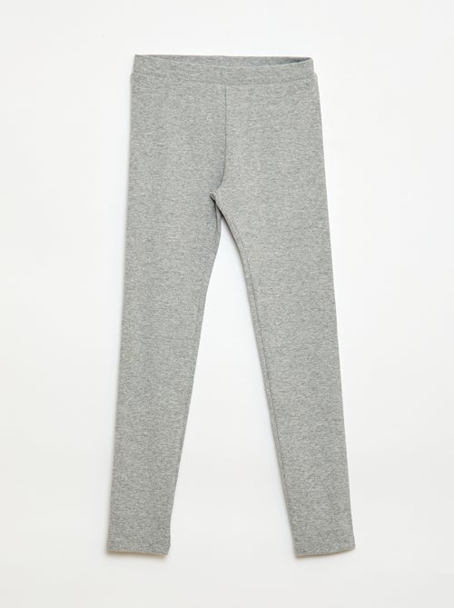 Legging de malha em algodão liso - Kiabi