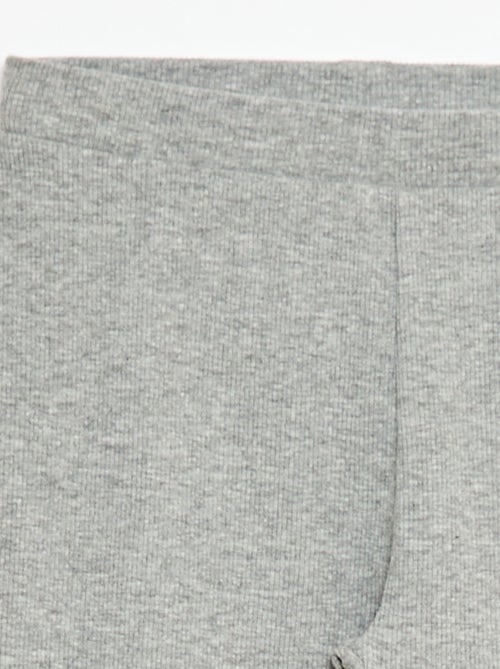 Legging de malha em algodão liso - Kiabi