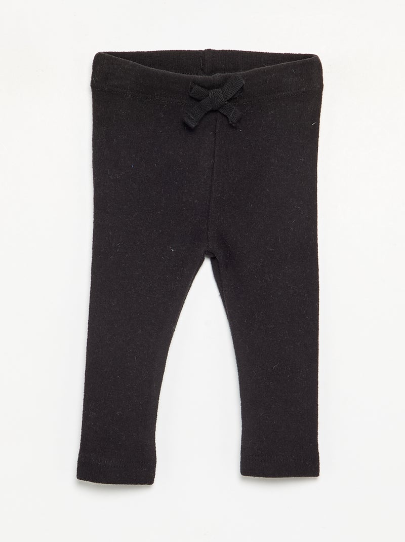 Legging de malha fofinha Preto - Kiabi