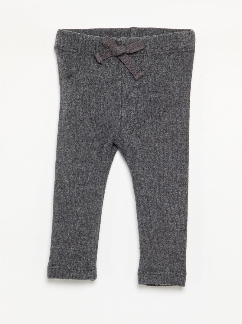 Legging de malha fofinha Preto - Kiabi