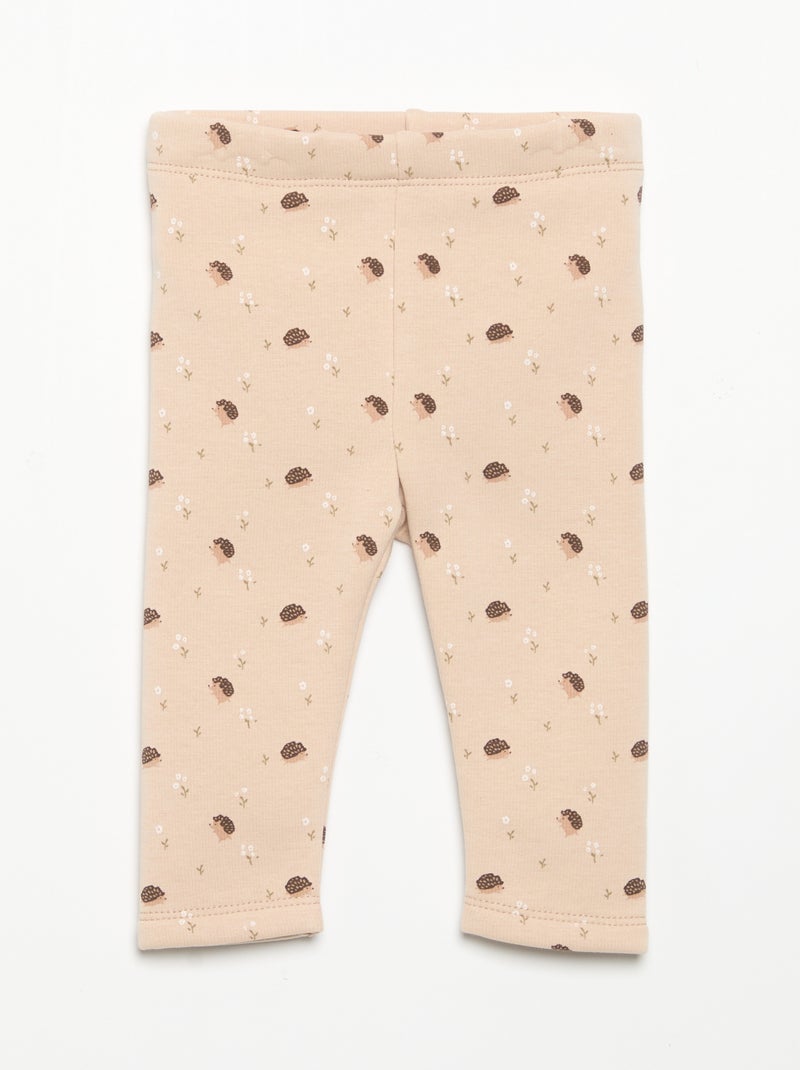 Legging de moletão Bege - Kiabi